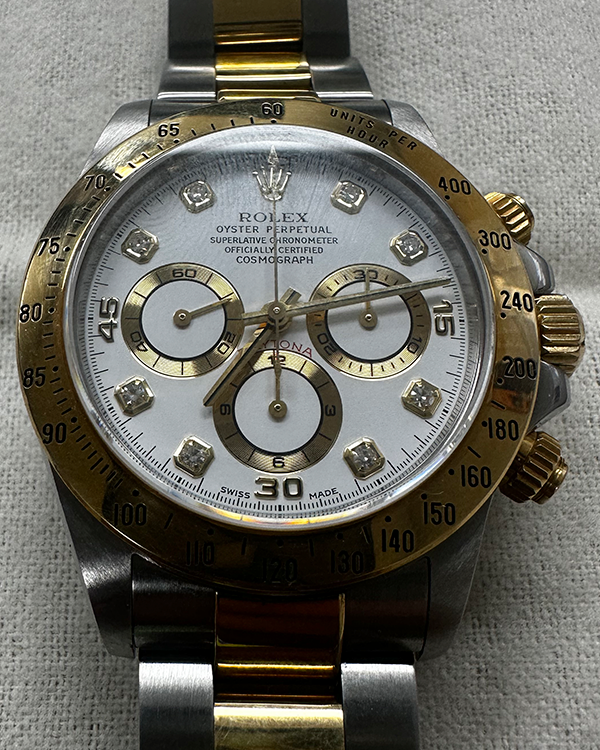 1999 (A Serial) Rolex Cosmograph Daytona 40MM White Dial Two-Tone Bracelet (16523)