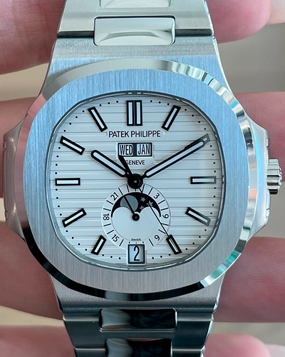 2016 Patek Phillipe Nautilus 40.5MM Silver Dial Steel Bracelet (5726/1A-010)