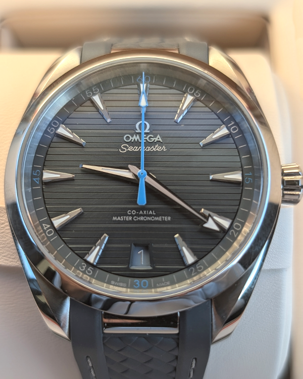 2024 Omega Seamaster Aqua Terra 41MM Blue Dial Rubber Strap (220.12.41.21.03.002)