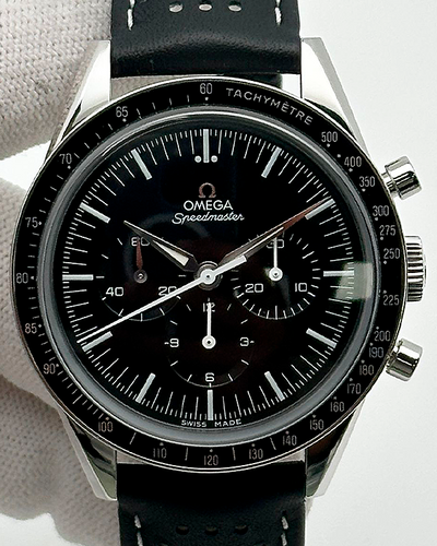 Omega Speedmaster Professional Moonwatch “First Omega in Space”  39.7MM Black Dial Leather Strap (311.32.40.30.01.001)