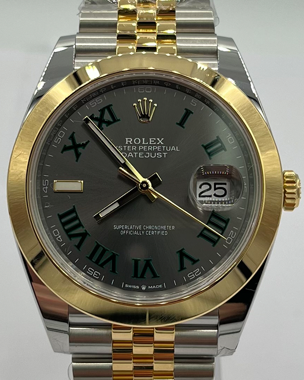 2023 Rolex Datejust "Wimbledon" 41MM Slate Dial Two-Tone Jubilee Bracelet (126303)