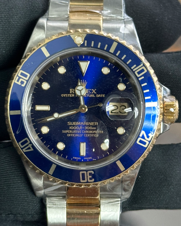 2000 Rolex Submariner "Bluesy" 40MM Blue Dial Two-Tone Bracelet (16613)