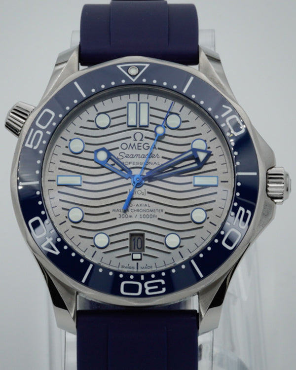 Omega Seamaster Diver 300M 42MM Grey Dial Aftermarket Rubber Strap (210.32.42.20.06.001)