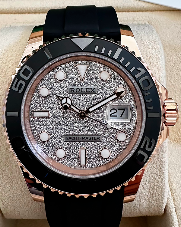 2024 Rolex Yacht-Master 40MM Diamond Pave Dial Oysterflex Strap (126655)