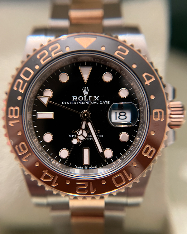 2023 Rolex GMT-Master II "Rootbeer" 40MM Black Dial Two-Tone Oyster Bracelet (126711CHNR)