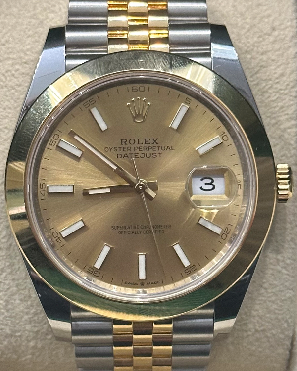 2022 Rolex Datejust 41MM Champagne Dial Two-Tone Jubilee Bracelet (126303)