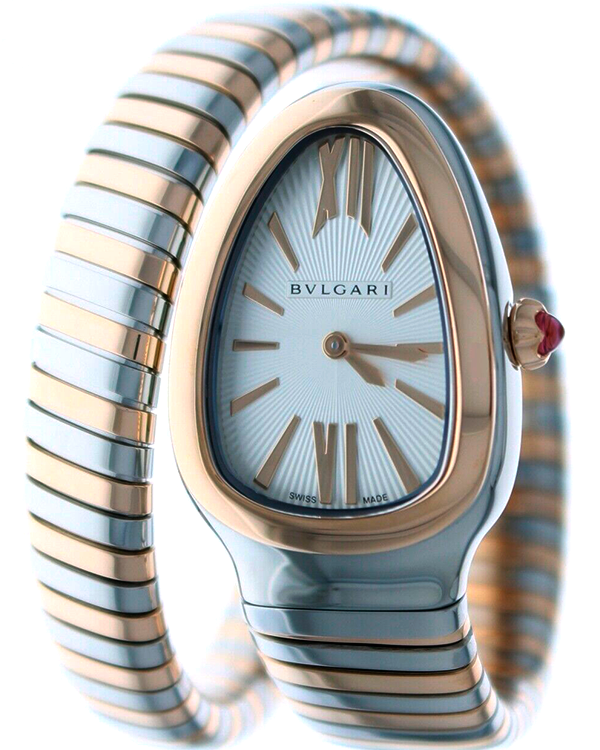 2022 Bvlgari Serpenti Tubogas 35MM Quartz White Dial Two-Tone Bracelet (103708)