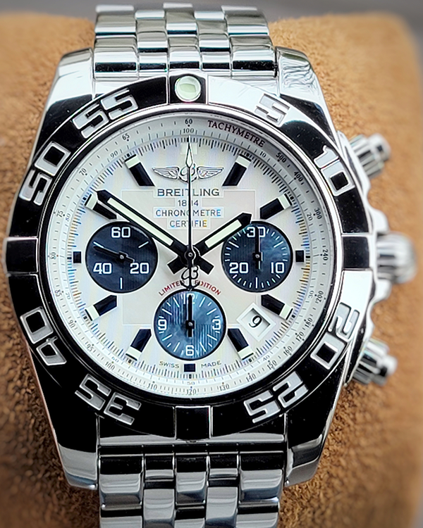 2012 Breitling Chronomat 44MM Mother Of Pearl Dial Steel Bracelet (AB0110)