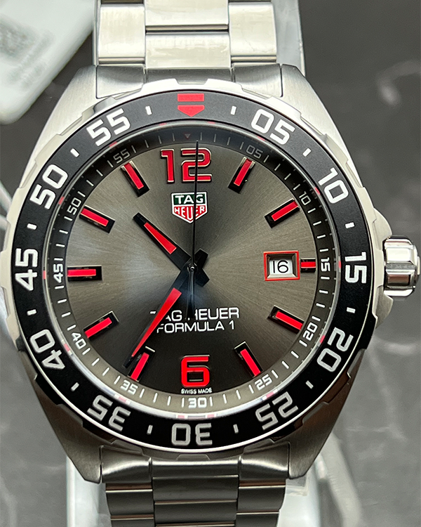 2022 TAG Heuer Formula 1 43MM Quartz Grey Dial Steel Bracelet (WAZ1018.BA0842)