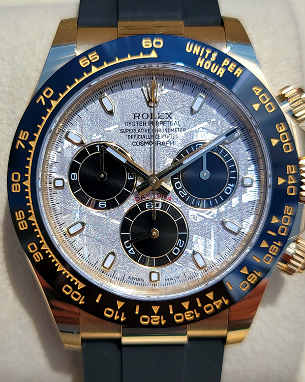 2021 Rolex Daytona Yellow Gold White Meteorite Dial (116518LN)