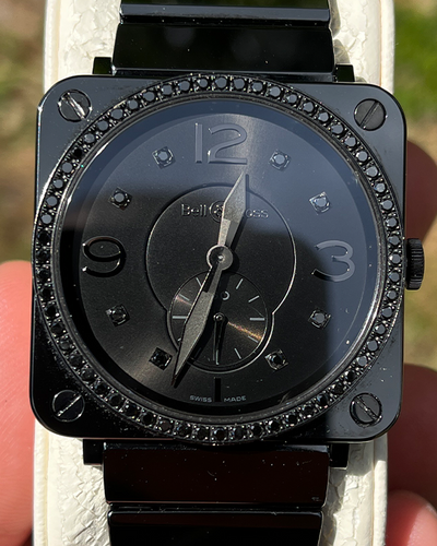 2010 Bell & Ross BR S Phantom Quartz 39MM Ceramic Black Dial Bracelet (BRS-98-PBCD)