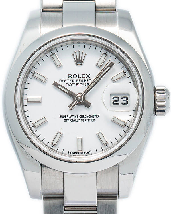 2015 Rolex Lady-Datejust 26MM White Dial Oyster Bracelet (179160)