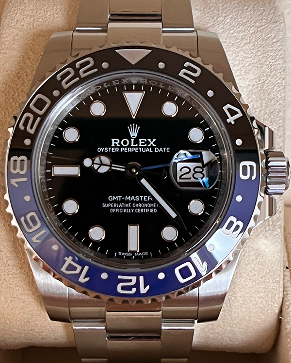 2018 Rolex GMT-Master II "Batman" 40MM Black Dial Oyster Bracelet (116710BLNR)