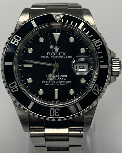 Rolex Submariner Date 40MM Black Dial Steel Bracelet (16610)