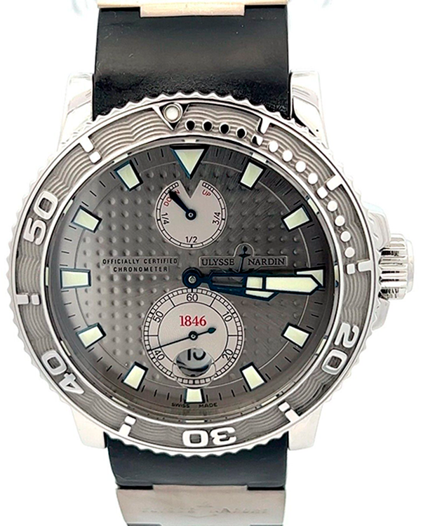 Ulysse Nardin Marine Diver 42.7MM Grey Dial Rubber Strap (263-33-3/91)