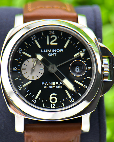 2006 Panerai Luminor GMT Automatic 44MM Black Dial Leather Strap (PAM00088)
