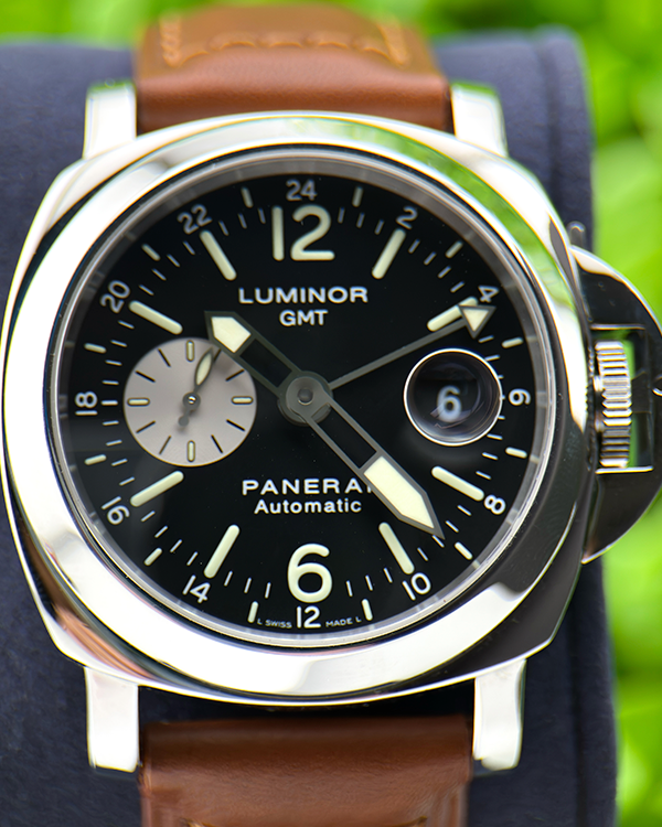 2006 Panerai Luminor GMT Automatic 44MM Black Dial Leather Strap (PAM00088)