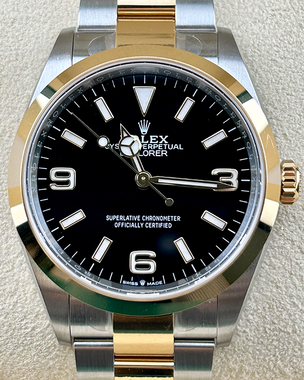 2024 Rolex Explorer 36MM Black Dial Two-Tone Oyster Bracelet (124273)