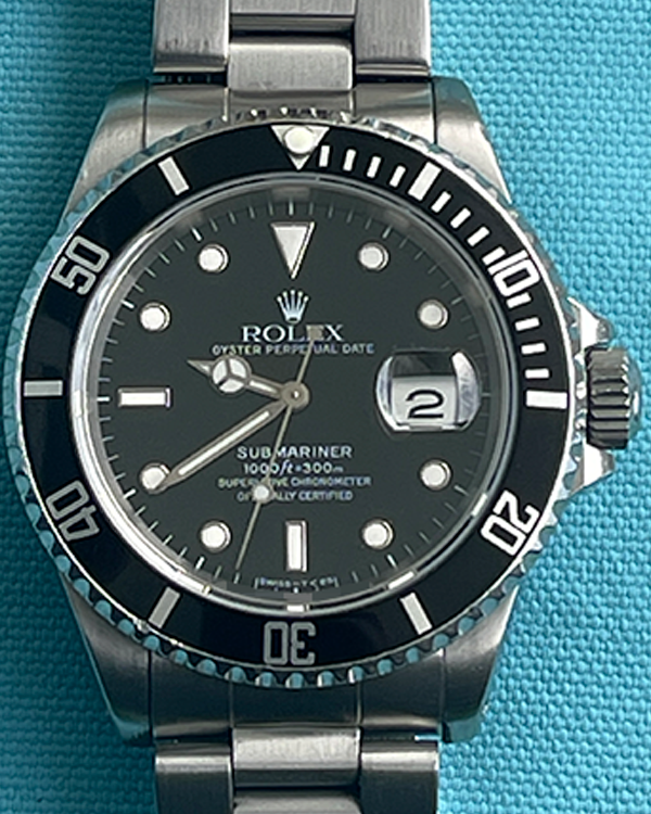 1991 (X Serial) Rolex Submariner Date 40MM Black Dial Oyster Bracelet (16610)