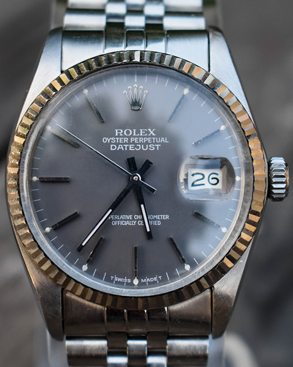 1986 Rolex Datejust Vintage 36MM Grey Dial Jubilee Steel Bracelet (16014)