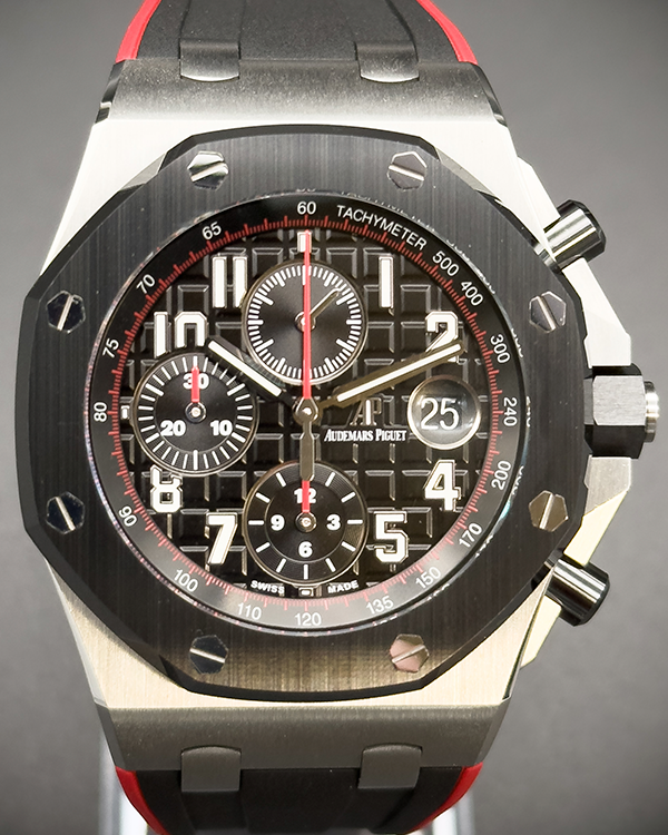 2021 Audemars Piguet Royal Oak Offshore Chronograph "Vampire" 42MM Black Dial Rubber Strap (26470SO.OO.A002CA.01)