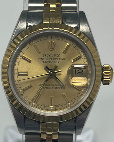 Rolex Lady-Datejust 26MM Champagne Dial Two-Tone Jubilee Bracelet (69173)