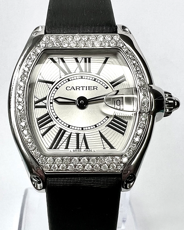 Cartier Roadster 31MM Quartz Silver Dial Leather Strap (2675)