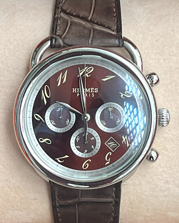 Hermes Arceau Steel Brown Dial (AR4.910)