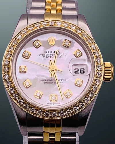 Rolex Lady-Datejust 26MM Aftermarket Mother Of Pearl Dial Two-Tone Jubilee Bracelet (69173)