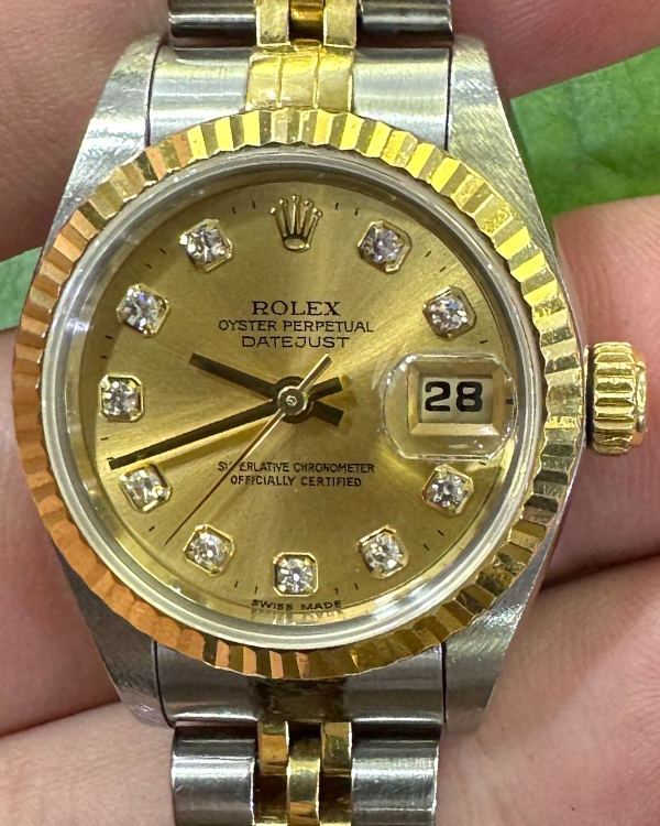 Rolex Lady-Datejust 26MM Champagne Dial Two-Tone Jubilee Bracelet (69173)