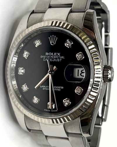 Rolex Datejust 36MM Aftermarket Black Dial Oyster Bracelet (116234)