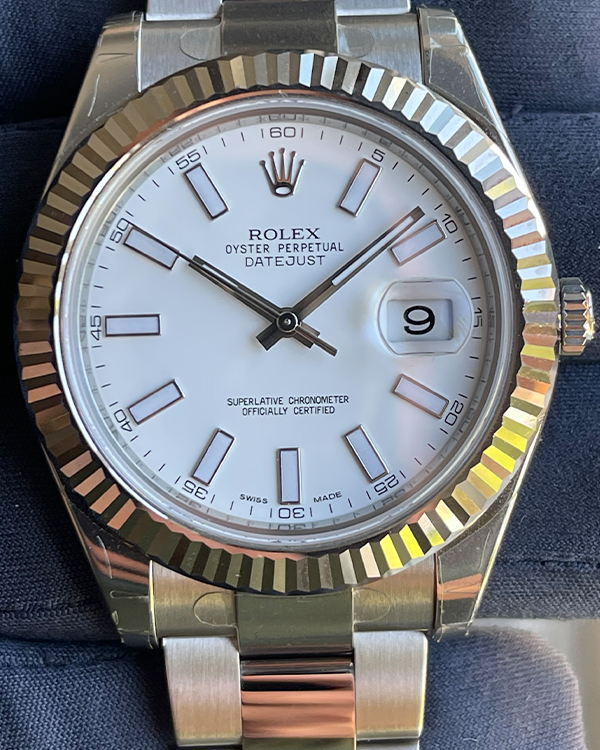 Rolex Datejust II 41MM White Dial Oyster Bracelet (116334)