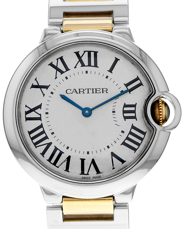 Cartier Ballon Bleu 36MM Quartz Silver Dial Two-Tone Bracelet (W69011Z4)