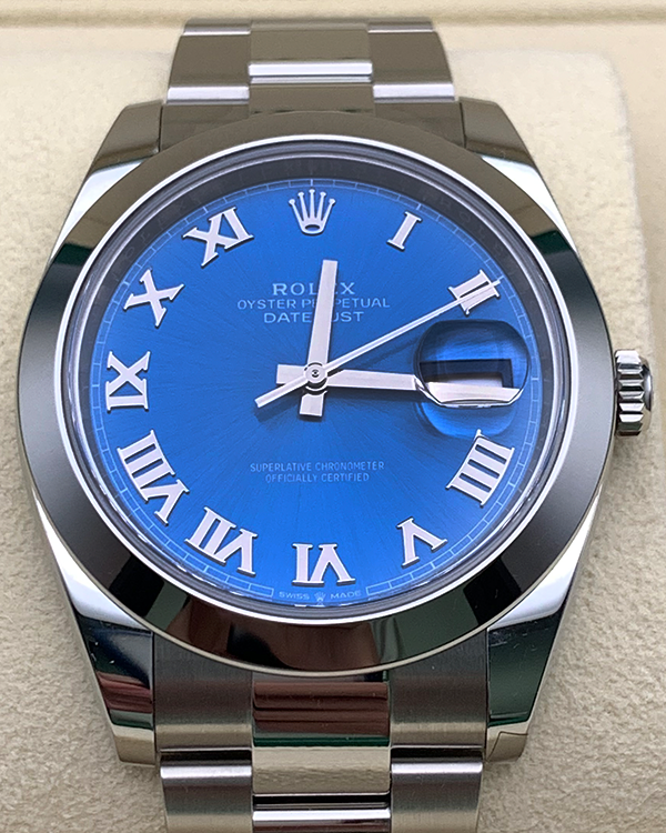 2024 Rolex Datejust 41MM Blue Dial Oyster Bracelet (126300)