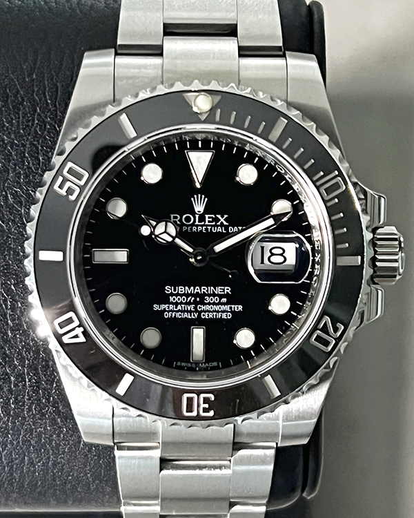 2012 Rolex Submariner Date 40MM Black Dial Steel Bracelet (116610LN)