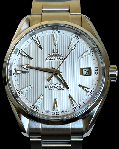 No Reserve - 2014 Omega Seamaster Aqua Terra 41.5MM Silver Dial Steel Bracelet (231.10.42.21.02.001)