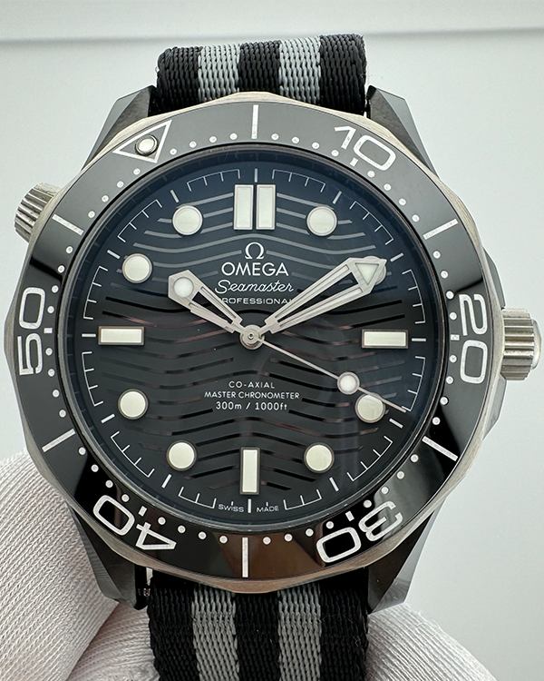 Omega Seamaster Diver 300M 43.5MM Black Dial Textile Strap (210.92.44.20.01.002)