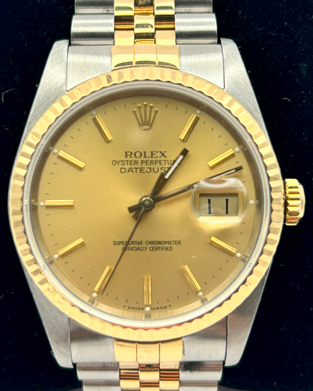 Rolex Datejust 36MM Champagne Dial Two-Tone Jubilee Bracelet (16233)