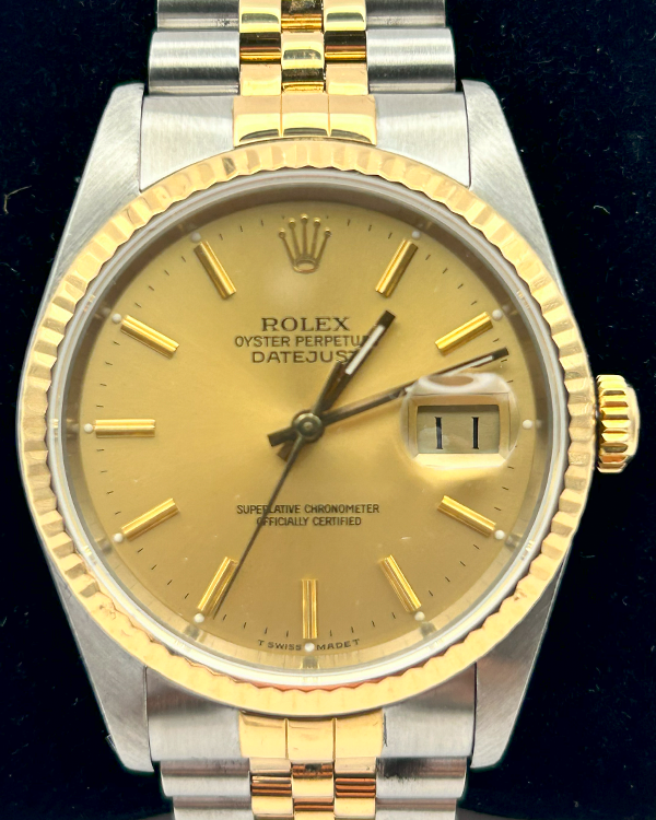 Rolex Datejust 36MM Champagne Dial Two-Tone Jubilee Bracelet (16233)