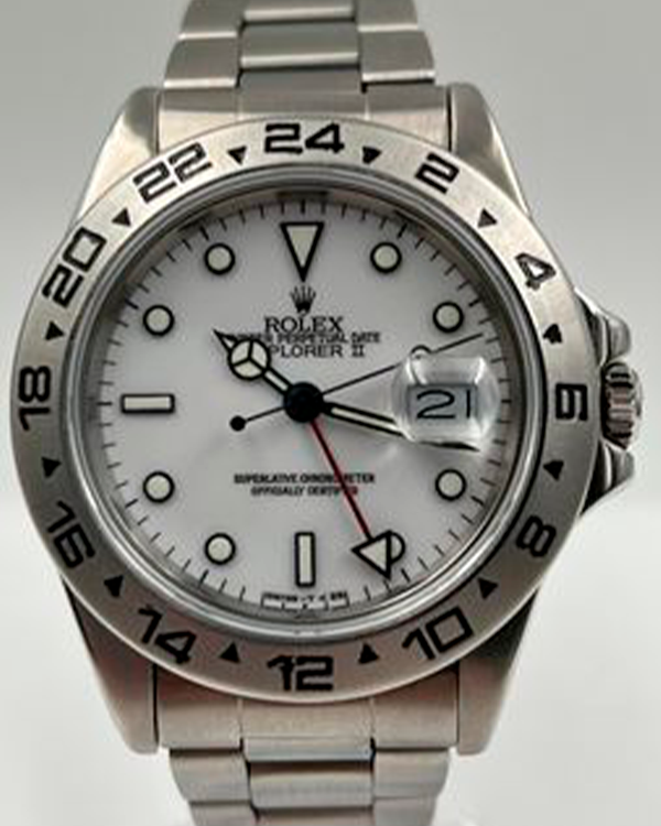 1987 Rolex Explorer II 40MM Steel White Dial (16550)