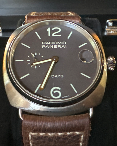 2012 Panerai Radiomir 8 Days 45MM Brown Dial Leather Strap (PAM00346)