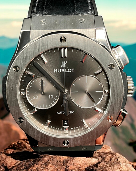 2021 Hublot Classic Fusion Racing 45MM Grey Dial Leather Strap (521.NX.7071.LR)