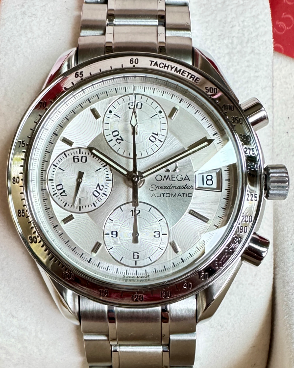 Omega Speedmaster Date 39MM Silver Dial Steel Bracelet (3513.30.00 ...