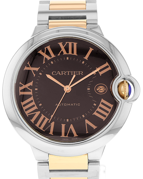 Cartier Ballon Bleu 42MM Chocolate Dial Two-Tone Bracelet (3001)