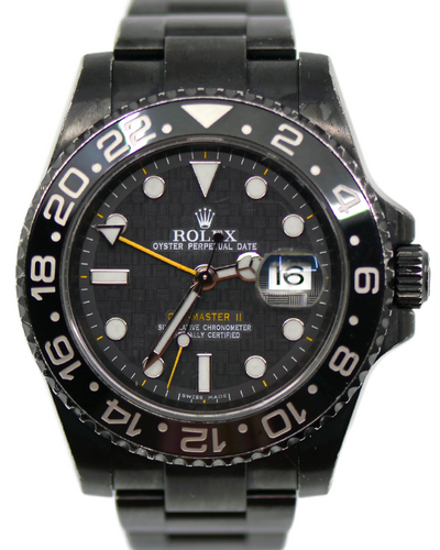 Rolex GMT-Master II Aftermarket PVD Coated 40MM Black Dial Oyster Bracelet (116710)