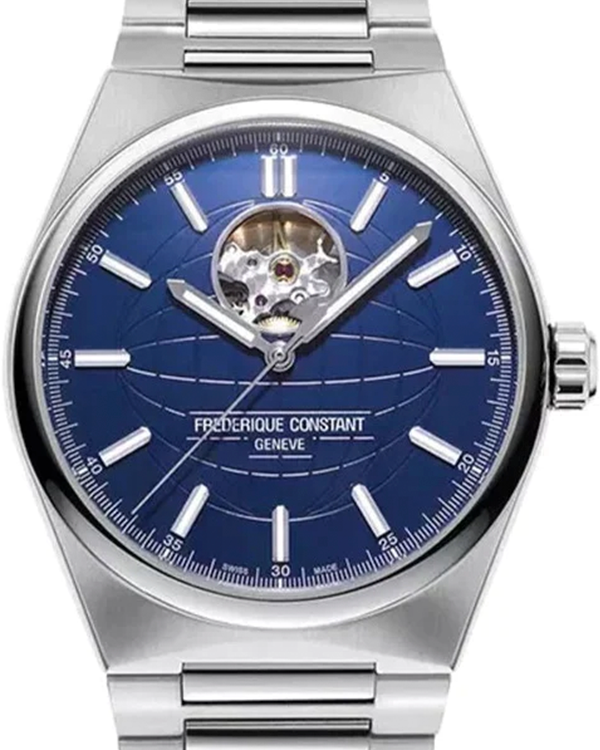 2024 Frederique Constant Highlife Heart Beat 41MM Blue Dial Steel Bracelet (FC-310N4NH6B)