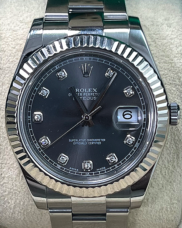 2014 Rolex Datejust II 41MM Rhodium Dial Oyster Bracelet (116334)