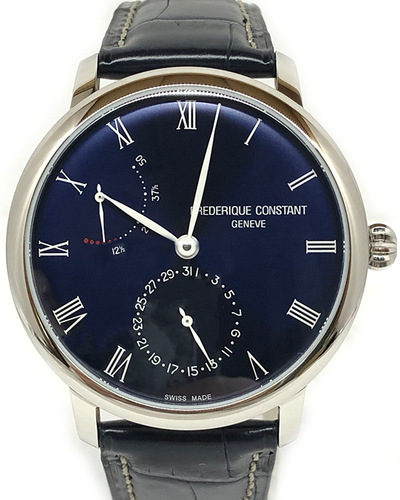 Frederique Constant Manufacture Slimline 40MM Blue Dial Leather Strap (FC-723NR3S6)