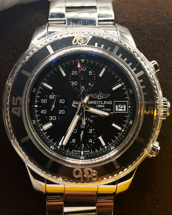 Breitling Superocean Chronograph 42MM Black Dial Steel Bracelet (A1311)