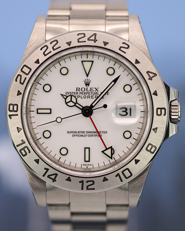 1998 (U Serial) Rolex Explorer II "Polar" 40MM White Dial Steel Bracelet (16570)